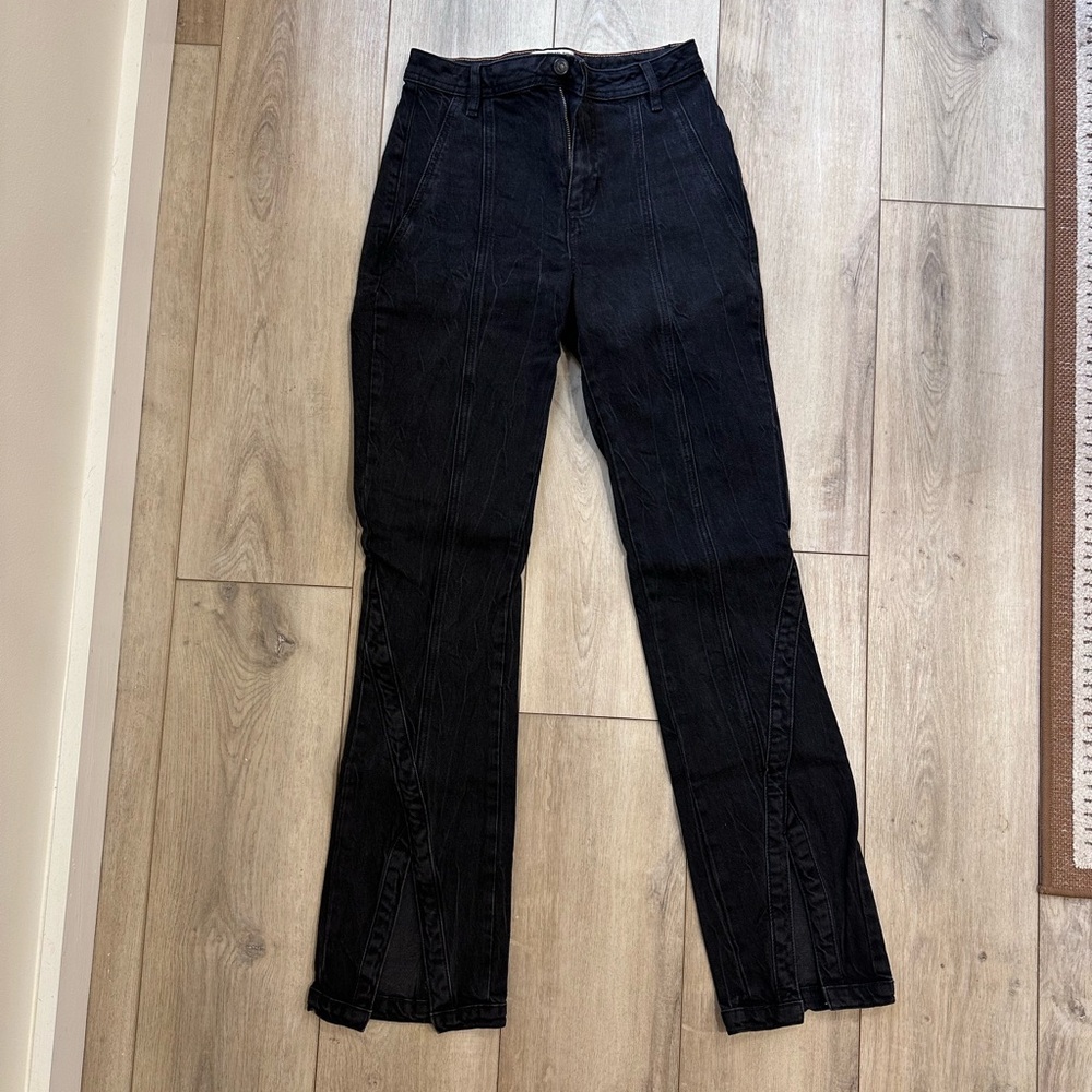 We The Free Black Straight Leg Jeans